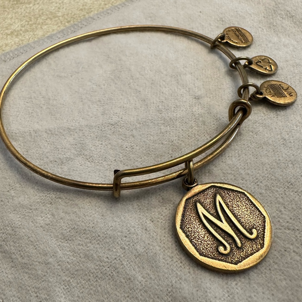 Alex and Ani Letter “M” Bangle Bracelet